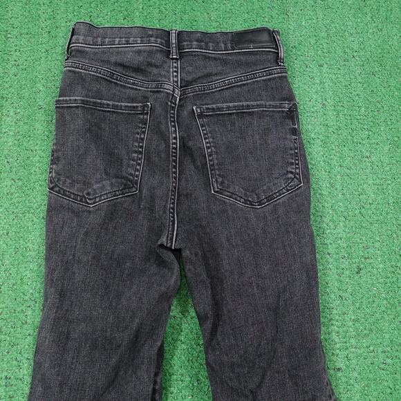 Express Jeans Womens 00S Black Washed Slim Ankle Super High Rise Stretch Denim - Picture 5 of 10